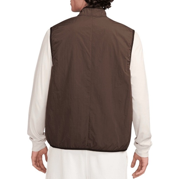 Nike Men's Tech Woven Track Vest Sleeveless Jacket Brown Small NEW - Picture 2 of 7